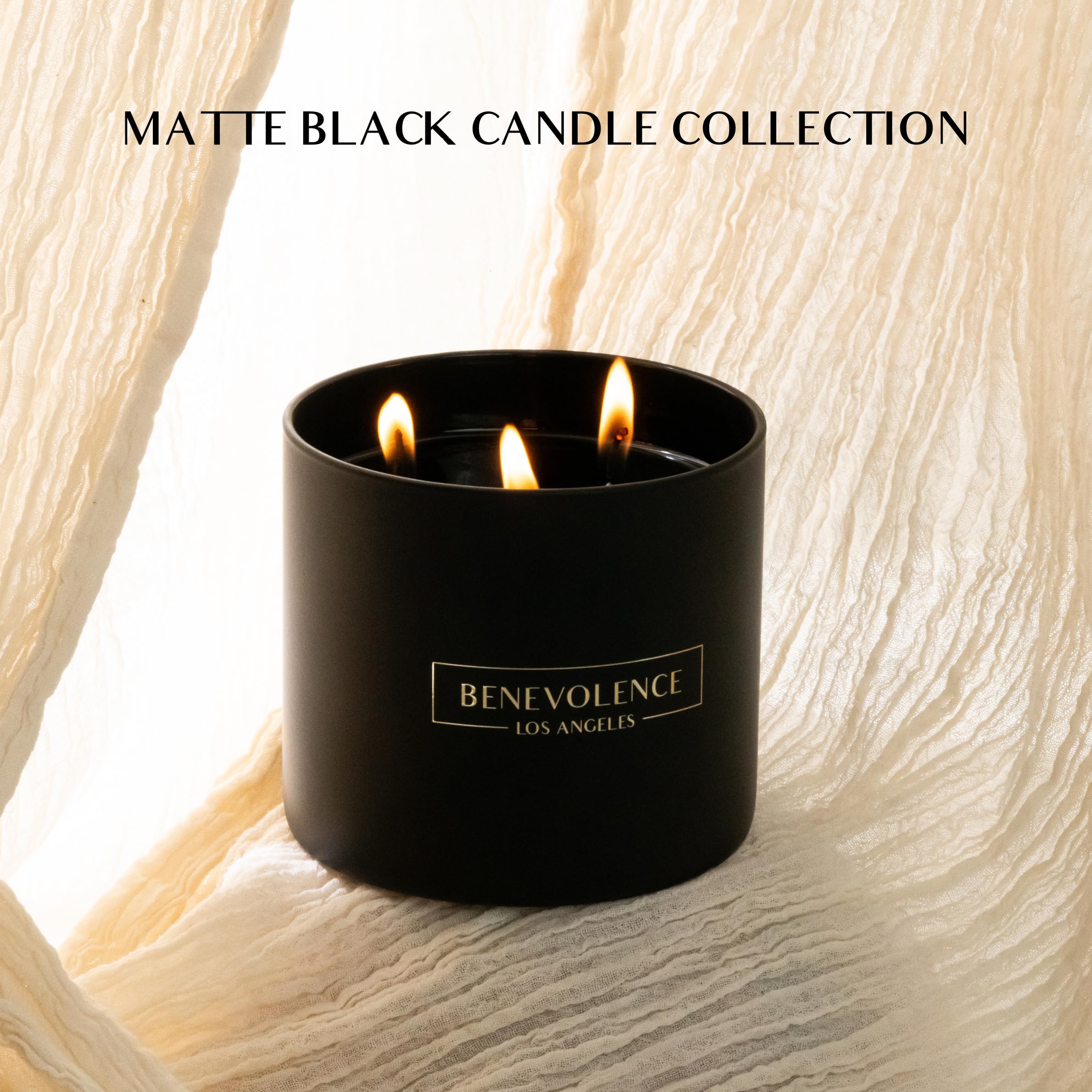 Benevolence LA Charcoal Candle Scented Candle  14.5 oz Scented Candles for Home  Natural Soy Candles Gifts for Women, Aromathera